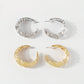 E1957 Frosty Metal Geometric Earrings Glossy Bump Irregular Fashion Earrings Exaggerated Earrings
