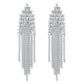 E159 Personalized micro-inlaid fashion earrings chain tassels exaggerated long fashion earrings earrings
