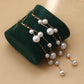 Jewelry ins tassel imitation pearl pendant earrings earrings female handmade geometric metal temperament earrings
