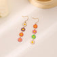 Niche small fresh personality literary retro all-match fashion ladies small daisy flower color earrings earrings