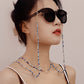 Jewelry ocean blue rice bead cosmic planet double-layer winding glasses chain female mask chain