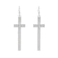 Classic Earrings Earrings Gold Silver Black Stripe Alloy Cross Frosted Earrings Jewelry Earrings 6 Colors