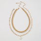 N9765 Simple Necklace Exaggerated Punk Chain Double Layer Necklace Retro Stacked Small Geometric Necklace