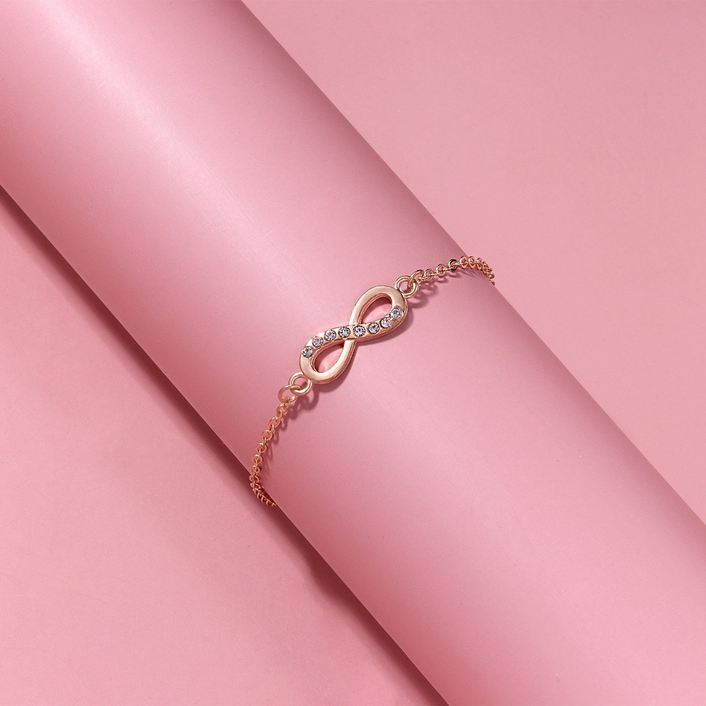 Jewelry Fashion Simple Diamond 8 Character Infinity Bracelet Female Fashion Jewelry