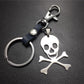 Skull Titanium Steel Pendant Stainless Steel Keychain Leather Waist Hanging Ladies Bag Ornament Men's Jewelry