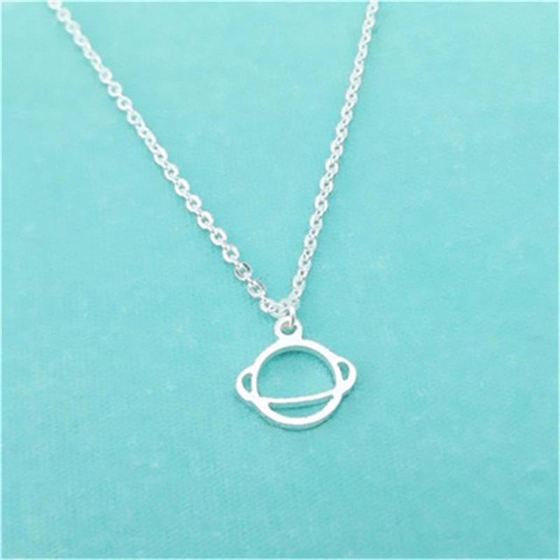 Necklace Simple Fashion Personality Planet Clavicle Chain Globe Pendant Necklace