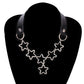 Jewelry punk metal chain peach heart pendant necklace dark pu double collarbone necklace