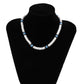 Jewelry Ethnic Color Soft Pottery Single Layer Necklace Female Simple Creative Handmade Geometric Necklace