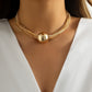 Jewelry Exaggerated Punk Multi-layer Chain Stacked Necklace Temperament Niche Geometric Ball Personality Necklace