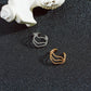 Simple metal wavy ear clips without ear piercing ins cold C-shaped twist ear bone clip high-end earrings