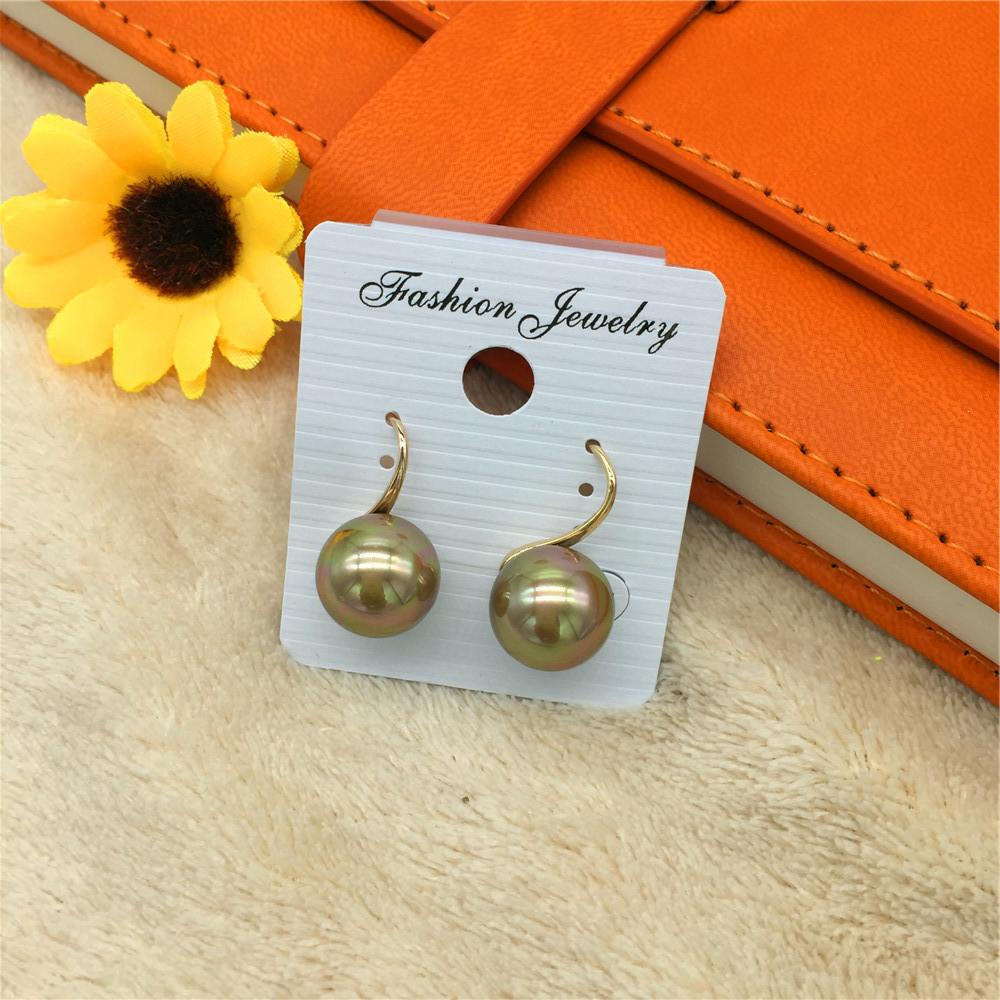 High-quality gold-plated hypoallergenic bead earrings simple female earrings youth girl accessories