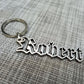 Personalized Name Keychain Alphabet DIY Keychain Stainless Steel Furnace Vacuum Plating