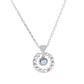 The same round micro-inlaid zircon small love pendant in one hundred languages I love you necklace