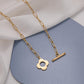 Fashion titanium steel necklace flower ot buckle clavicle chain gold cold necklace simple temperament all-match jewelry