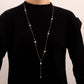 Autumn and winter trendy imitation pearl pendant sweater chain necklace female all-match niche design cold collarbone chain accessories
