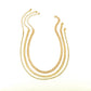 Jewelry Simple Metal Thin Chain Necklace Set Women's Stacked Geometric Claw Chain Diamond Clavicle Necklace
