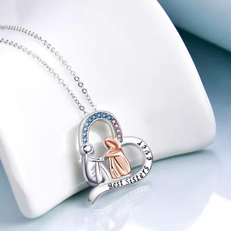 Clavicle Chain Pendant Necklace Female Niche Design Sister Letter Love Necklace Accessories