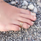 Stainless steel geometric figure foot ring creative simple adjustable foot ring