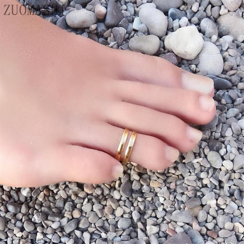 Stainless steel geometric figure foot ring creative simple adjustable foot ring