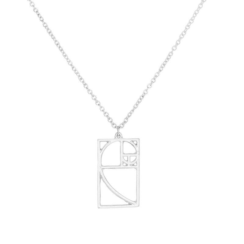 Fashion Jewelry High-quality Physiology Students Geometric Pythagorean Theorem Necklace Female