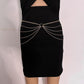 Jewelry personality simple fashion body chain female exaggerated retro chain multi-layer geometric waist chain