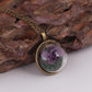 Personalized Retro Preserved Flower Pendant Fashion Semicircle Glass Ball Dried Flower Plant Necklace Necklace Jewelry
