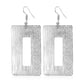 Fashion Square Frosted Earrings High Cool Ladies Ear Jewelry