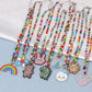 Ethnic color rice beads with acrylic pendant necklace bohemian fashion choker neck chain