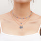 Jewelry multi-layer devil's eye love pendant necklace female niche light luxury all-match necklace