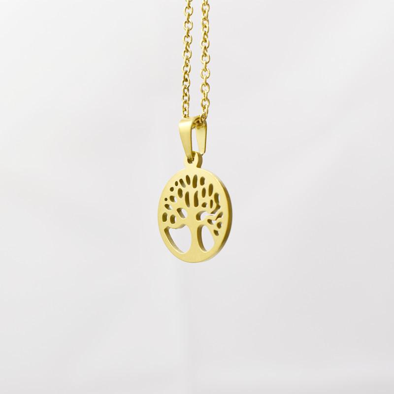 Personalized titanium steel tree of life necklace for women