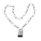 Jewelry Hip Hop Thick Chain Lock Necklace Couple Simple Key Lock Long Necklace