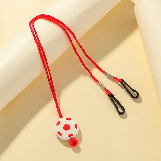 Children's mask anti-drop lanyard personality color cartoon football buckle adjustable mask rope