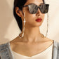 Dongdaemun Color Crystal Beaded Mask Chain Temperament Retro Lanyard Glasses Chain Fashion Jewelry