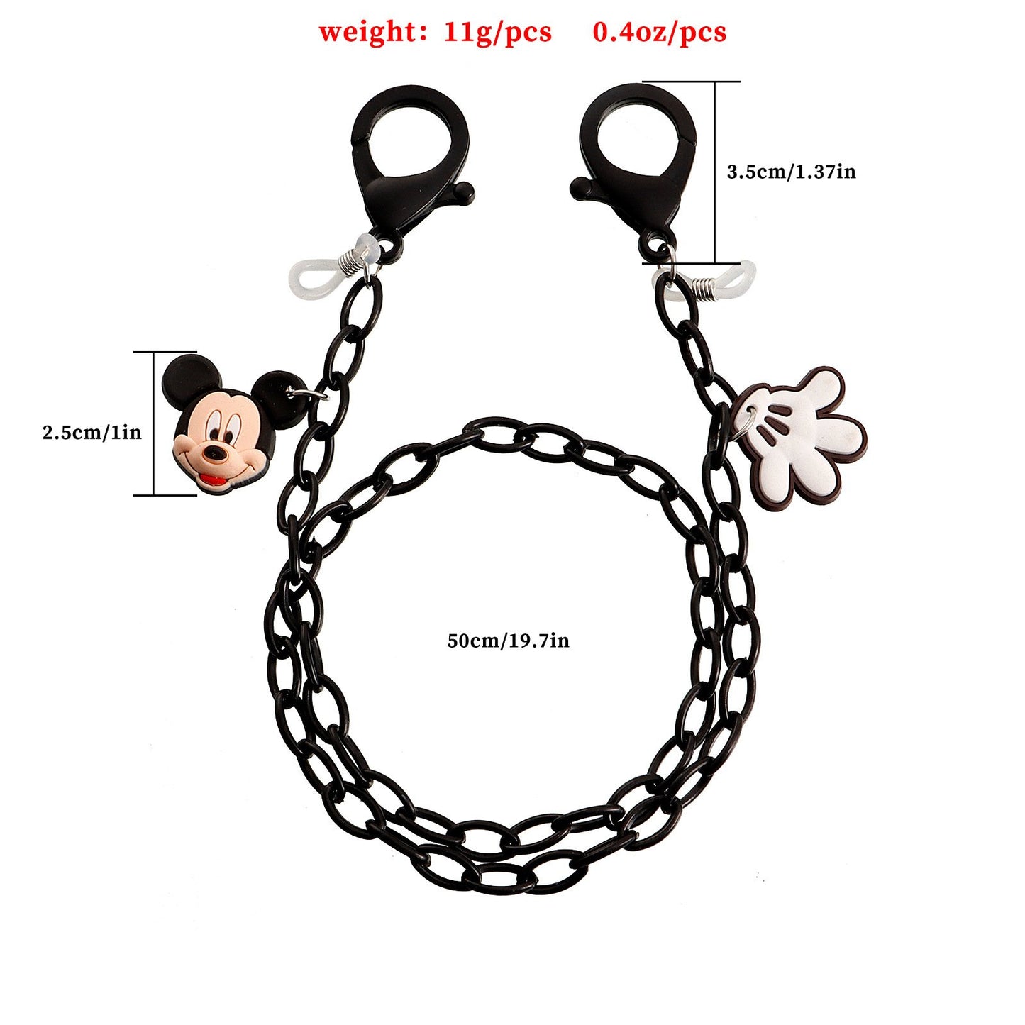 Explosive Acrylic Mouse Mask Chain Children's Cartoon Mickey Candy Color Glasses Chain Earphone Lanyard
