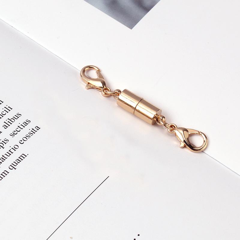 DIY Jewelry Cylindrical Magnet Buckle Accessories Gold Silver Diamond Ball Necklace Magnet Lobster Clasp Bracelet Connecting Buckle