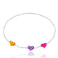 Jewelry fairy white rice beads color big peach heart leg chain accessories female elastic rope body chain