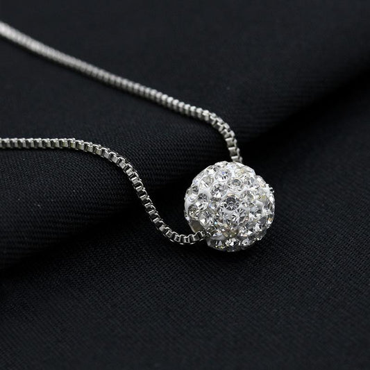 Exquisite jewelry Shambhala diamond ball pearl necklace diamond clavicle chain stall