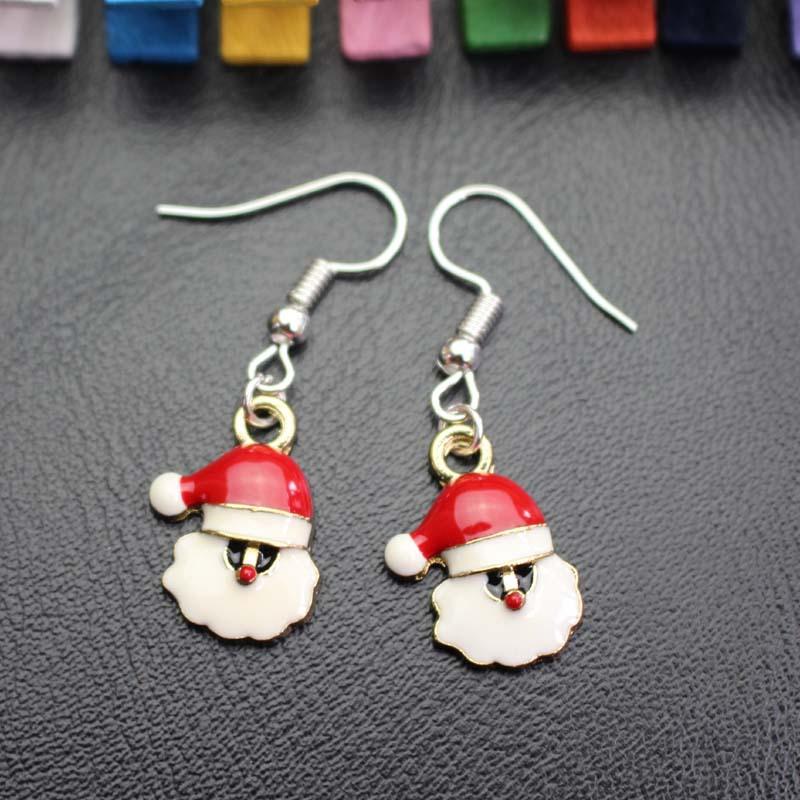 Christmas Earrings Drip Oil Alloy Santa Claus Earrings Holiday Gifts Christmas Gifts