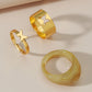 Open butterfly ring set ins punk hollow ring three-piece set personality index finger ring couple