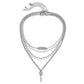 Jewelry Retro Simple Metal Key Necklace Women's Fashion Versatile Digital Sequins Clavicle Necklace