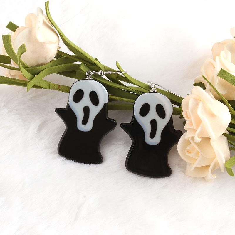 Niche design funny little monster acrylic drop oil pendant earrings personality trend earrings