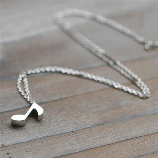 Explosive style, simple musical notation pendant necklace cute musical notation clavicle chain