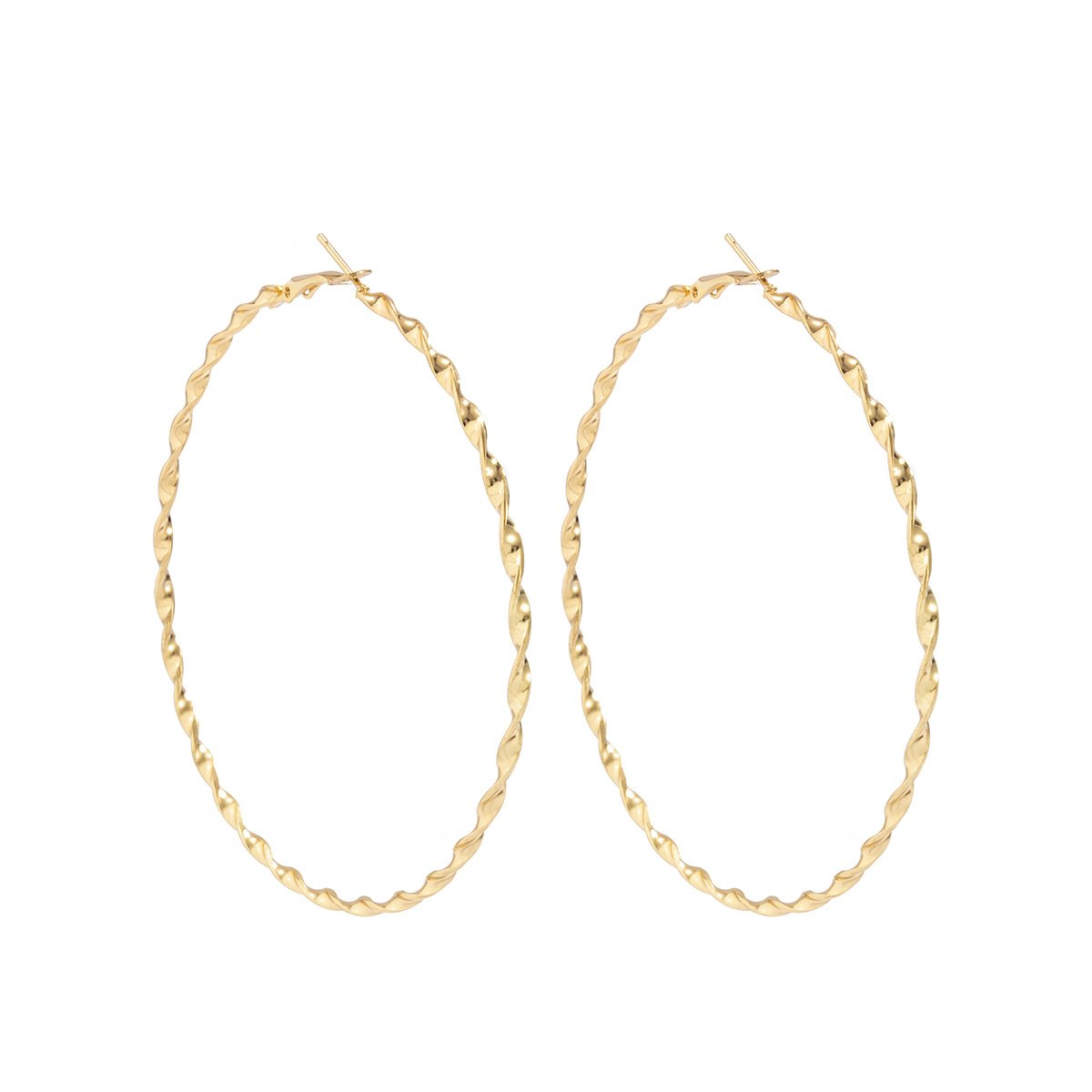 Jewelry Fashion Exaggerated Large Circle Thread Earrings Personalized Retro Geometric Metal Stud Earrings
