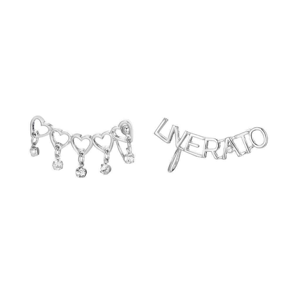 ins chain love ear clip indifferent niche design zircon hollow letter ear hanging without ear hole earrings