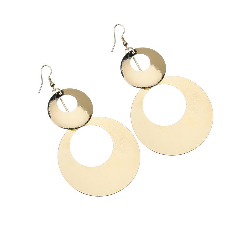 Accessories Ladies Earrings Casual Multi Layered Large Round Earrings