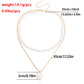 Jewelry ins tide cool double-layer special-shaped imitation pearl necklace female clavicle chain all-match necklace