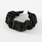 F548 Simple niche retro pleated five-pointed star headband autumn and winter style French temperament flannelette headband hairpin female