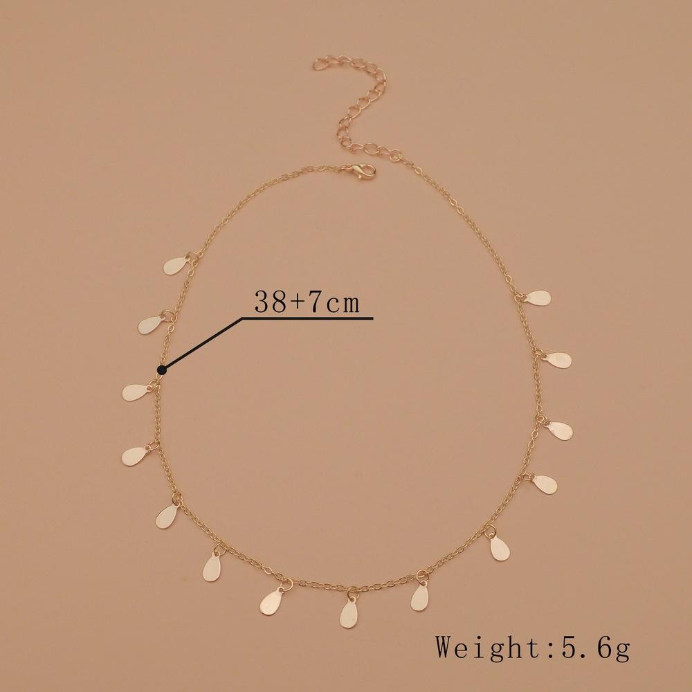 Fashion Drop Shape Pendant Clavicle Chain Necklace Choker Jewelry