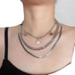 Fashion Simple Geometric Flat Snake Bone Chain Necklace Hip Hop Sequin Star Pendant Necklace Set