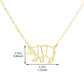 Fashion cute origami hollow bear necklace, all-match alloy animal bear delicate clavicle chain
